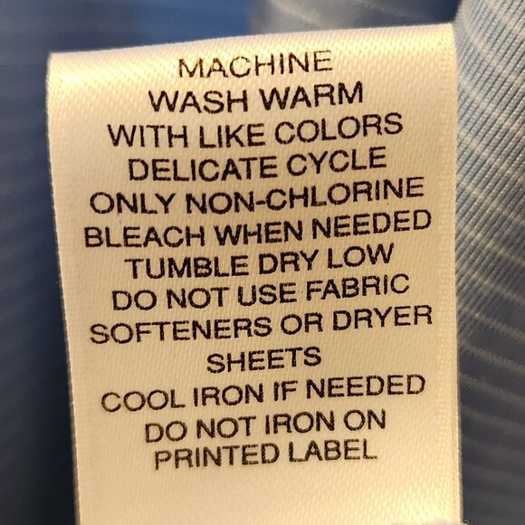 Roundtree & Yorke Performance XL Light Blue and White Stripped Polo - Picture 5 of 8